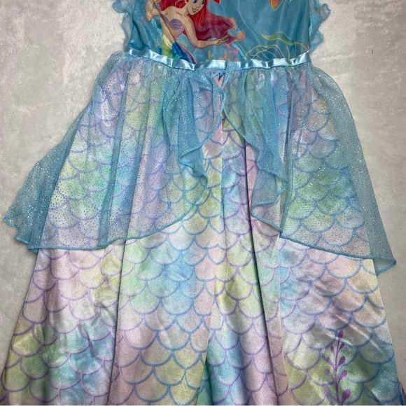 Disney Ariel The Little Mermaid Nightgown Dress Size 5 - Picture 5 of 12